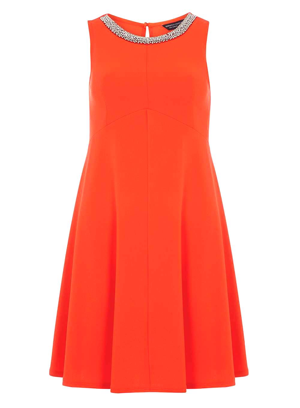 Dorothy Perkins Womens Orange Embellished Party Dress UK 14 EU 42 | eBay