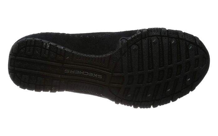 Skechers Womens Black Bikers Pedestrian Trainers 48930